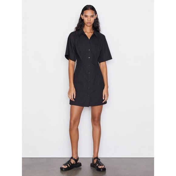 Frame Black Shirt dress $429 size medium - Picture 1 of 9